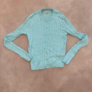 J. Crew Cable cardigan | size xxs aqua